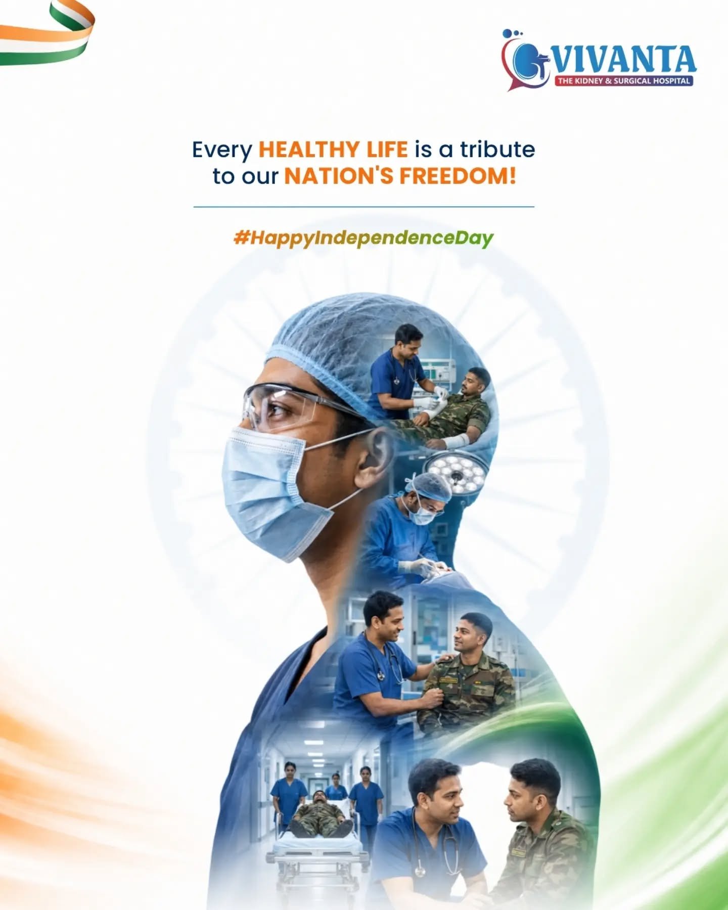 Saluting the hands that protect our borders and the hands that heal our nation. 🇮🇳

May our tricolor always fly high, and may our nation continue to grow healthier and stronger every day.

Happy Independence Day from the entire team at Vivanta Hospital! ✨

📍 4th Floor, Aaditya Complex - B, VIP Circle, Utran, Surat.

📞 0261-3642965 | 94272 65827

[Independence Day India, Happy Independence Day, Vivanta Hospital, Surat Healthcare, Doctors In Surat, Proud Indian, 15 August 2026]